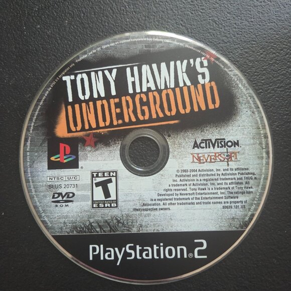 Sony PlayStation 2 Activision Tony Hawk's Underground loose disk used works - Picture 1 of 1